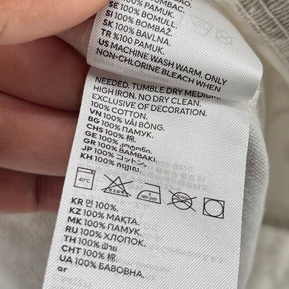 Smiley x H&M Unisex Oversized Tan Beige Graphic Denim Jacket Size Small - Picture 11 of 14